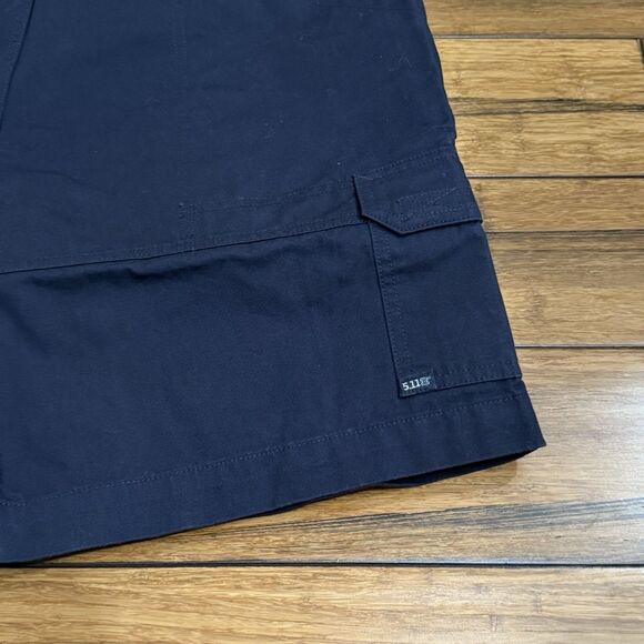 5.11 Tactical 9" Mens Shorts Active Waistband Cotton S# 73285 Waist 40 Fire Navy - Picture 3 of 12